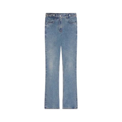 Chain-Detailed Bootcut Jeans