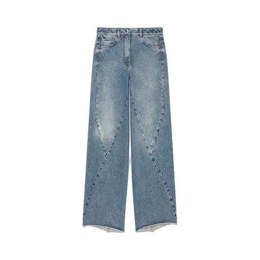 Vintage Effect Wide-Leg Jeans