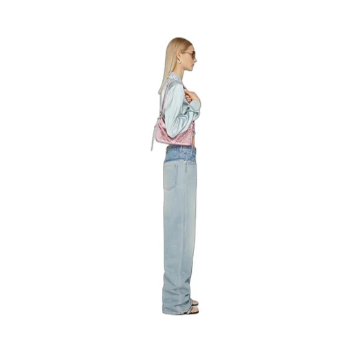 Frayed Edge Wide-Leg Jeans