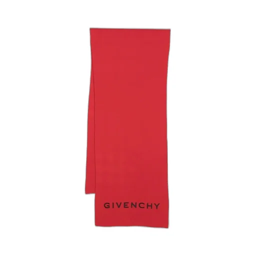 Logo-Embroidered Knitted Scarf