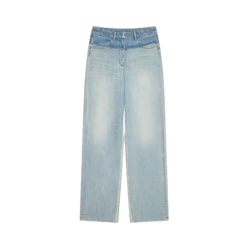 Frayed Edge Wide-Leg Jeans