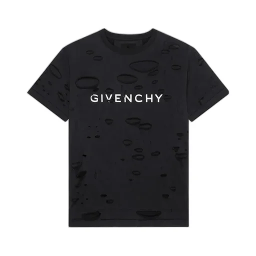 Distressed Cut-Out Oversized T-Shirt