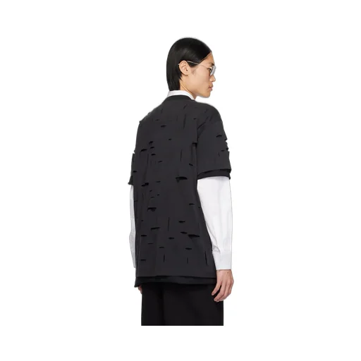 Distressed Cut-Out Oversized T-Shirt