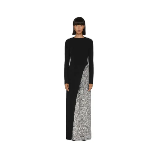 Backless Evening Dress With Sequins Embroidered