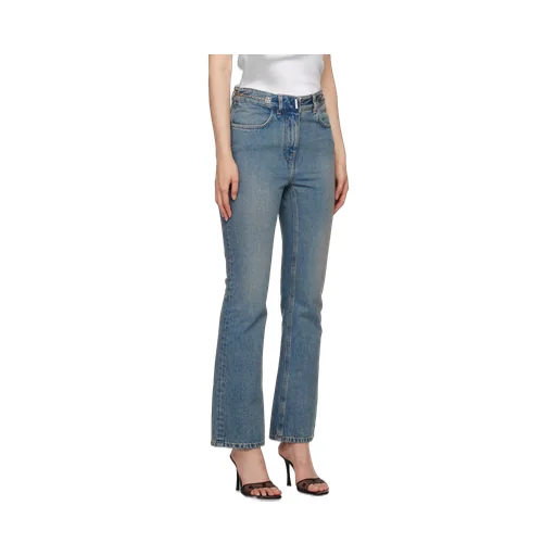 Chain-Detailed Bootcut Jeans