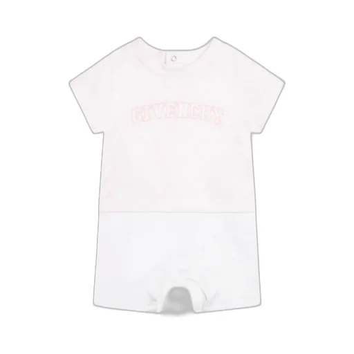 Logo Embroidered Crewneck Romper