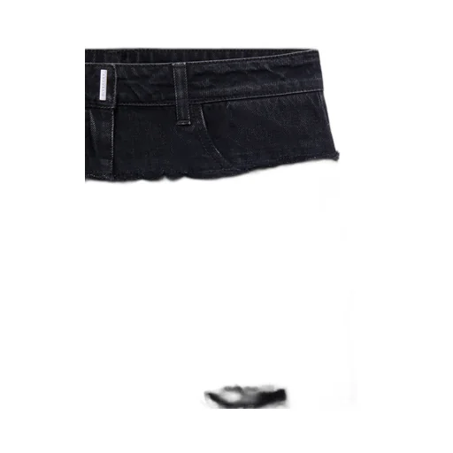Logo-Detailed Distressed Denim Shorts