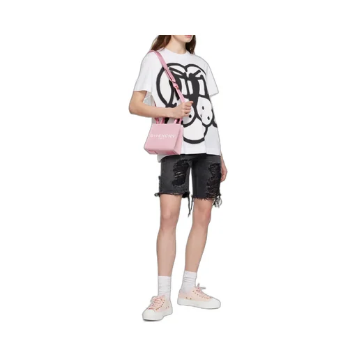 Logo-Detailed Distressed Denim Shorts