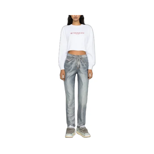 Logo Printed Cropped Sweatshirt