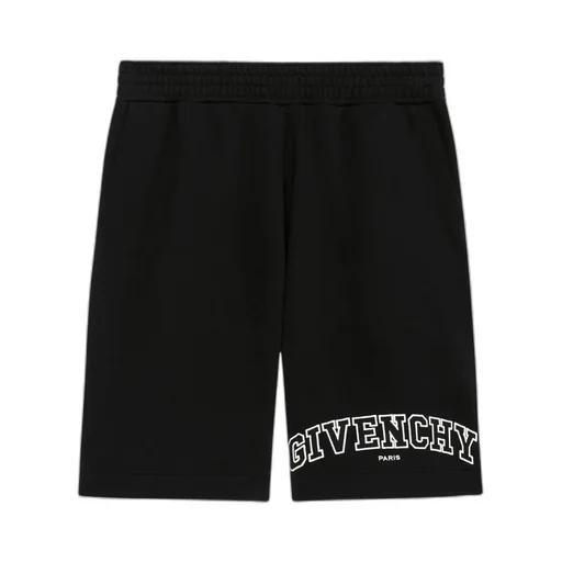 Logo Printed Elastic Waist Shorts