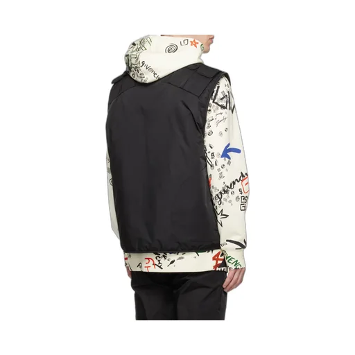 Zip-Up Logo Embroidered Vest