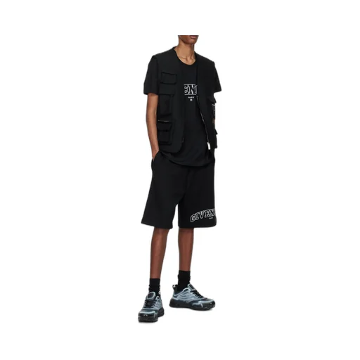 Logo Printed Elastic Waist Shorts