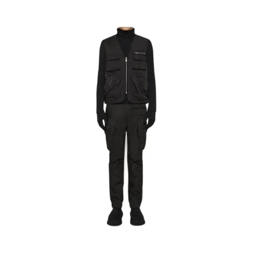 Zip-Up Logo Embroidered Vest