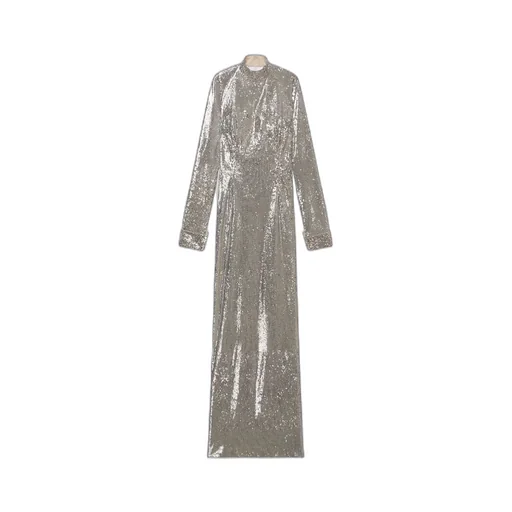 Open-Back Sequin Gown