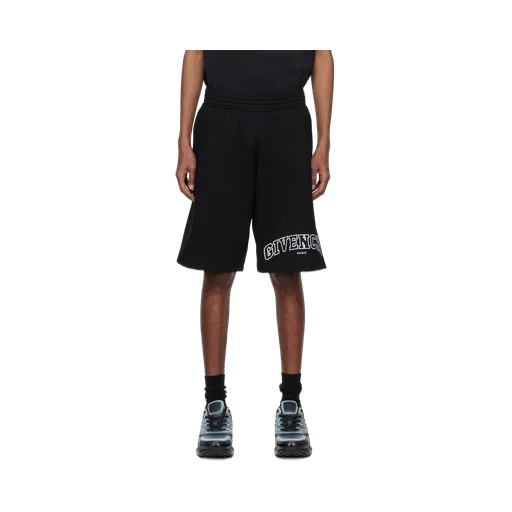 Logo Printed Elastic Waist Shorts