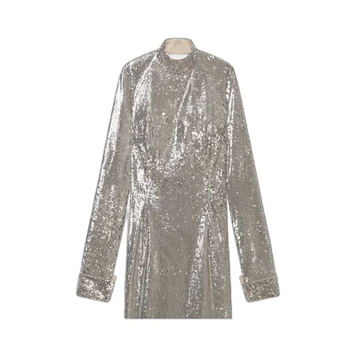 Open-Back Sequin Gown