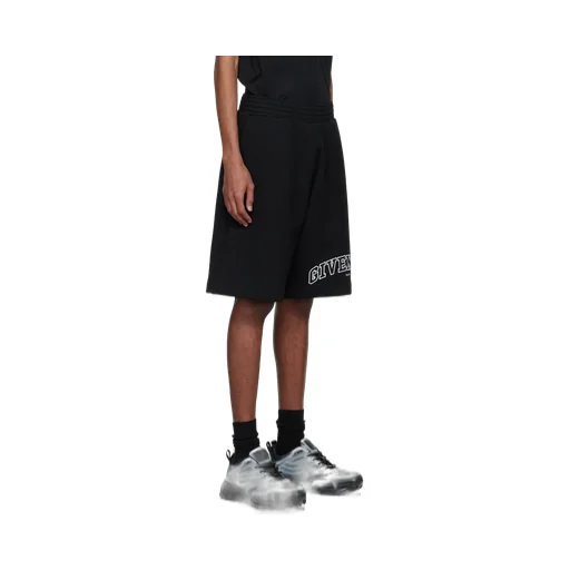 Logo Printed Elastic Waist Shorts