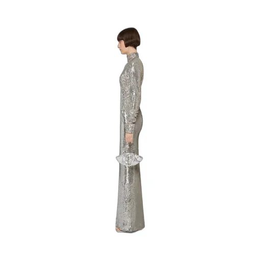 Open-Back Sequin Gown
