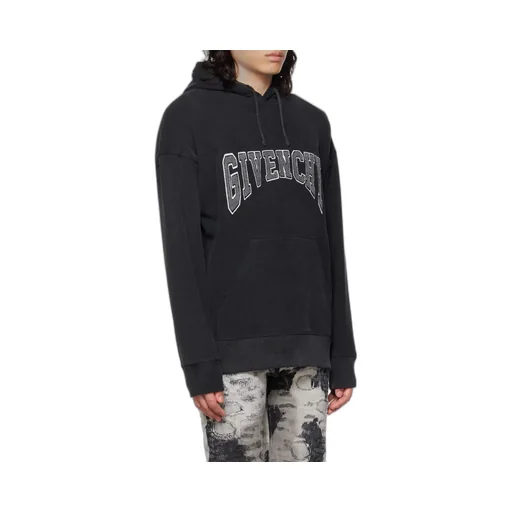 Logo Print Drawstring Hoodie