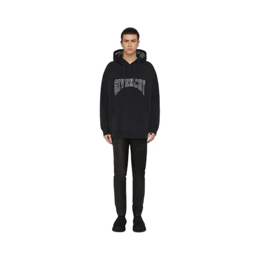 Logo Print Drawstring Hoodie