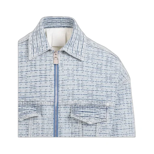 4G Motif Zip-Up Shirt Jacket