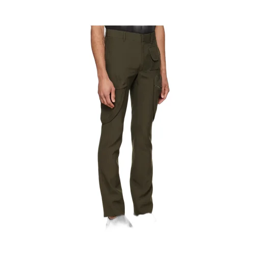 Slim Fit Cargo Pants In Wool