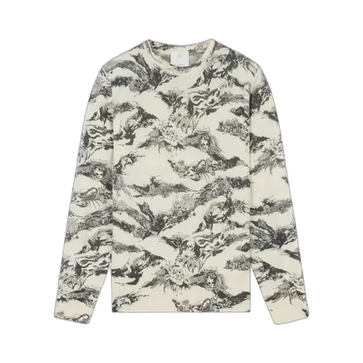 Round-Necked Printed Sweater