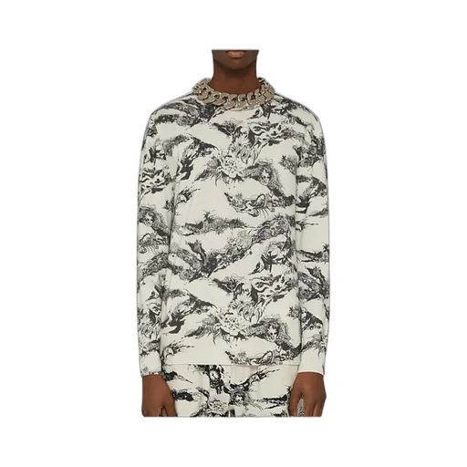 Round-Necked Printed Sweater