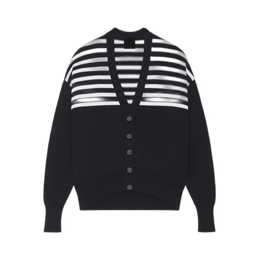 4G Patch Striped Knit Cardigan