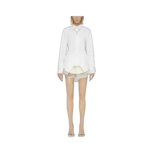 Cut-Out Detail Fitted Shirt