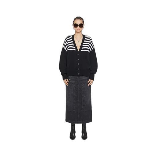4G Patch Striped Knit Cardigan