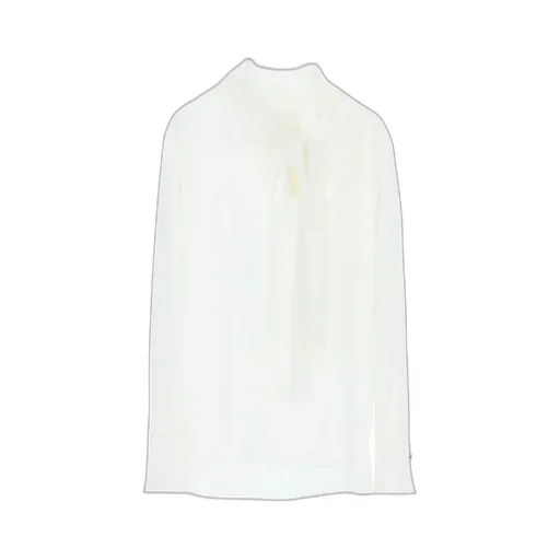 Scarf Collar Long-Sleeved Shirt