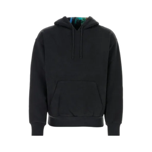 Pattern Printed Drawstring Hoodie
