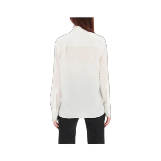 Scarf Collar Long-Sleeved Shirt