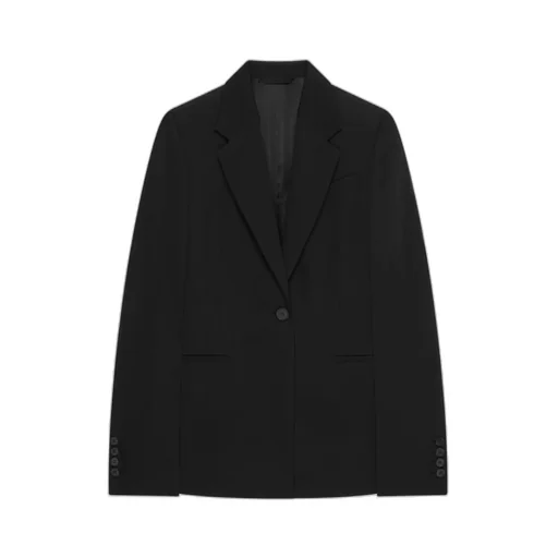 V-Neck Single-Breasted Jacket