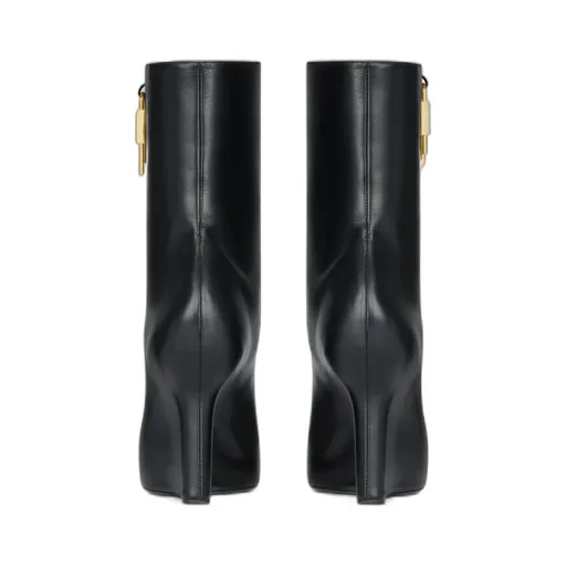 Lock Plaque Detail Wedge Boots