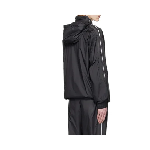 Logo Embroidered Hooded Jacket