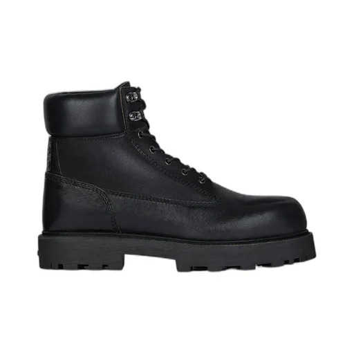 Lace-Up 4G Logo Debossed Ankle Boots