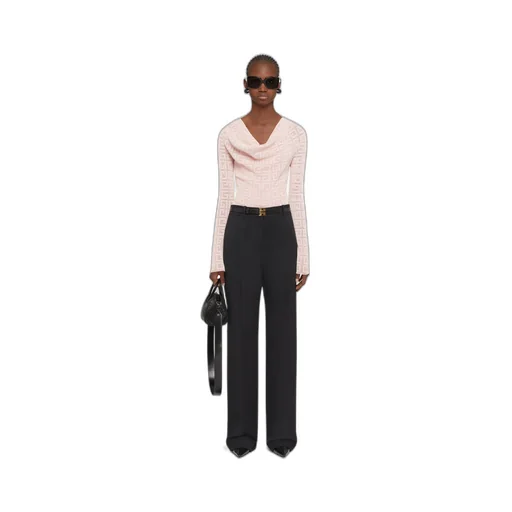 4G Jacquard Draped Sweater