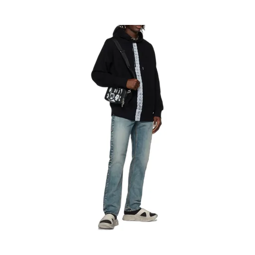 4G Tag Effect Drawstring Hoodie