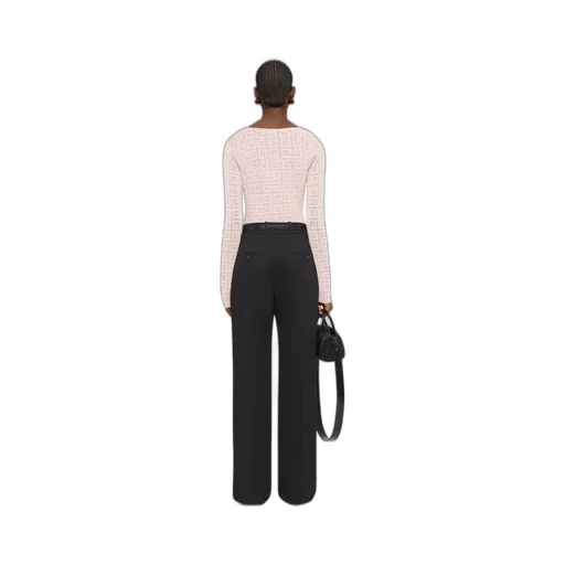 4G Jacquard Draped Sweater