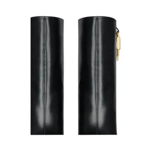 Lock Plaque Detail Wedge Boots
