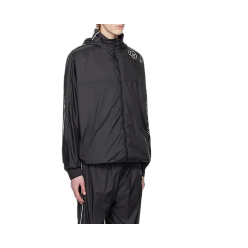 Logo Embroidered Hooded Jacket