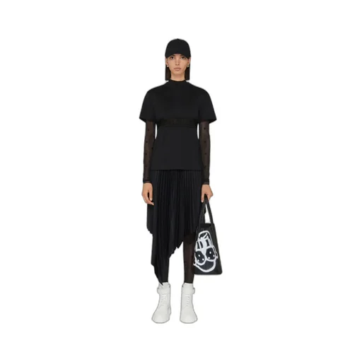 T-Shirt With Lace Webbing