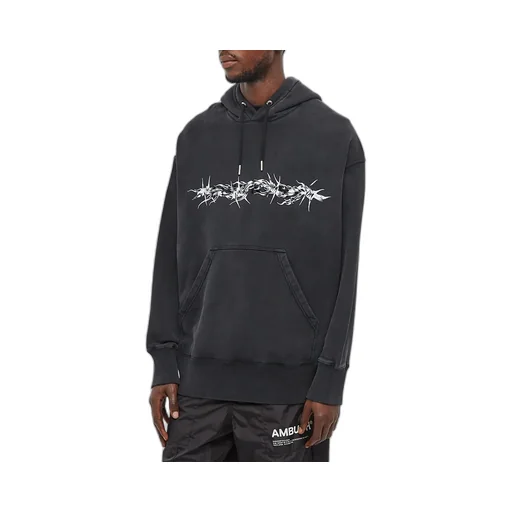 Barbed Wire Printed Hoodie