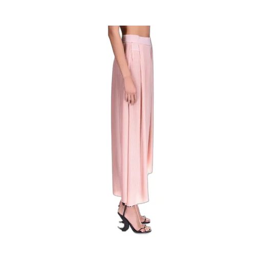 Asymmetrical Pleated Skirt With Trim