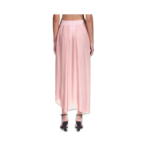 Asymmetrical Pleated Skirt With Trim