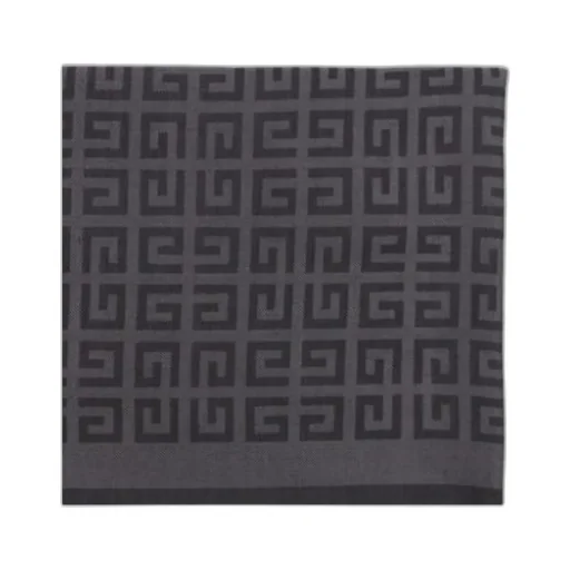 Monogram Print Frayed Scarf