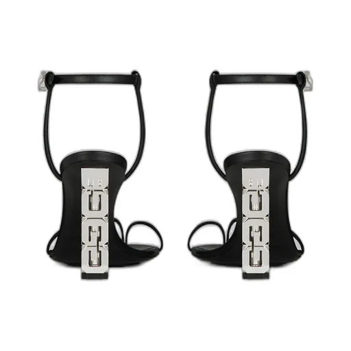 Buckle-Fastening Leather Sandals