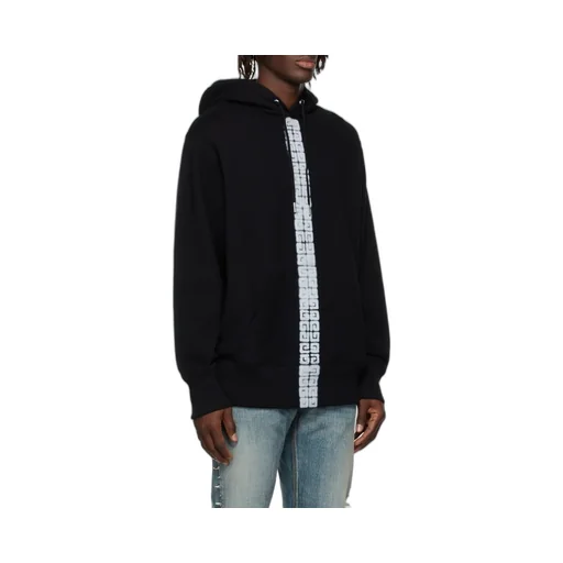 4G Tag Effect Drawstring Hoodie